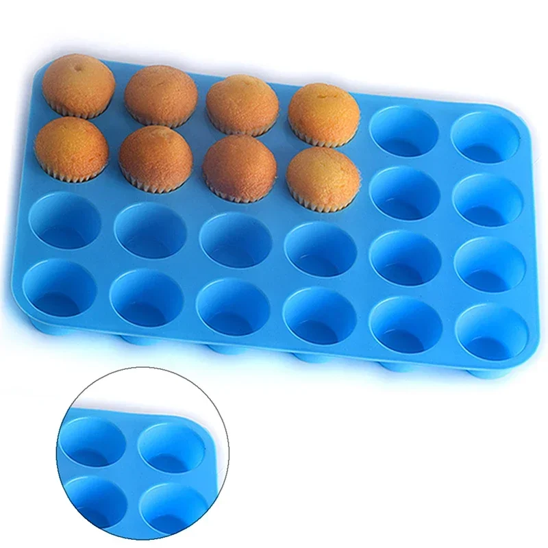 12/24Hole Mini Muffin Cup Silicone Cookies Cupcake Bakeware Mini Cake Pan Home DIY Cake Baking Tool Mold  Form for Cupcakes