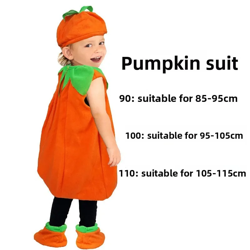 Disfraz de Halloween para niños, traje de calabaza para actuación, ropa de Dr up para niños y niñas, atuendo para actuación en escenario