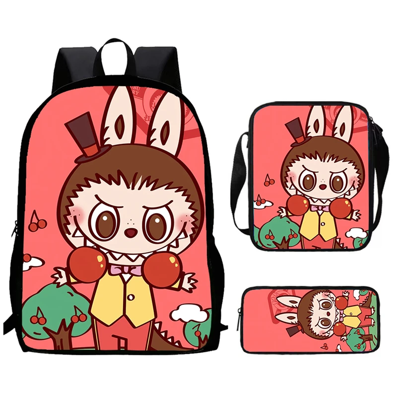 Cartoon La-bu-bu Child School Backpack With Shoulder Bags Pencil Bags For Kindergarten,Light Weight School Bags For Boys Girls