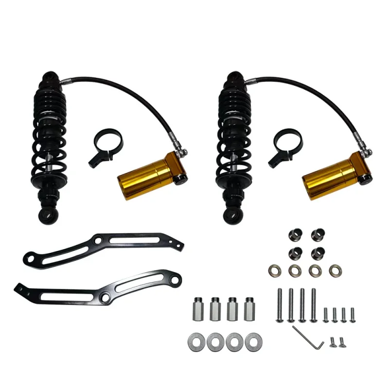 

Adjustable Motorcycle Rear Shock Absorbers with Remote Reservoir for Harley Touring 2014-2025 Suspension Upgrade