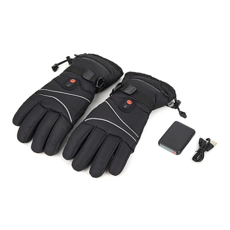 Heated Gloves Rechargeable Electric Battery Heating Gloves for Men Women Winter Thermal Warm Gloves for Skiing Hunting