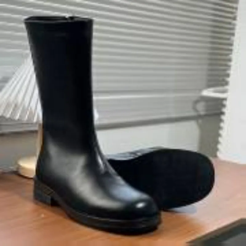 

Новые кожаные мужские ботильоны в британском стиле на платформе, повседневные высокие ботинки «Челси», мужские сапоги до колена