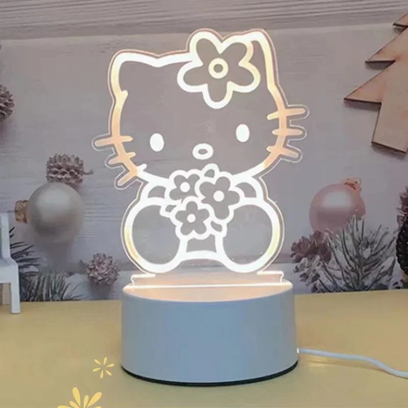 Hello Kitty Cinnamoroll cartoon bedside decoration night light bestie new creative birthday gift for girls student dormitory bed