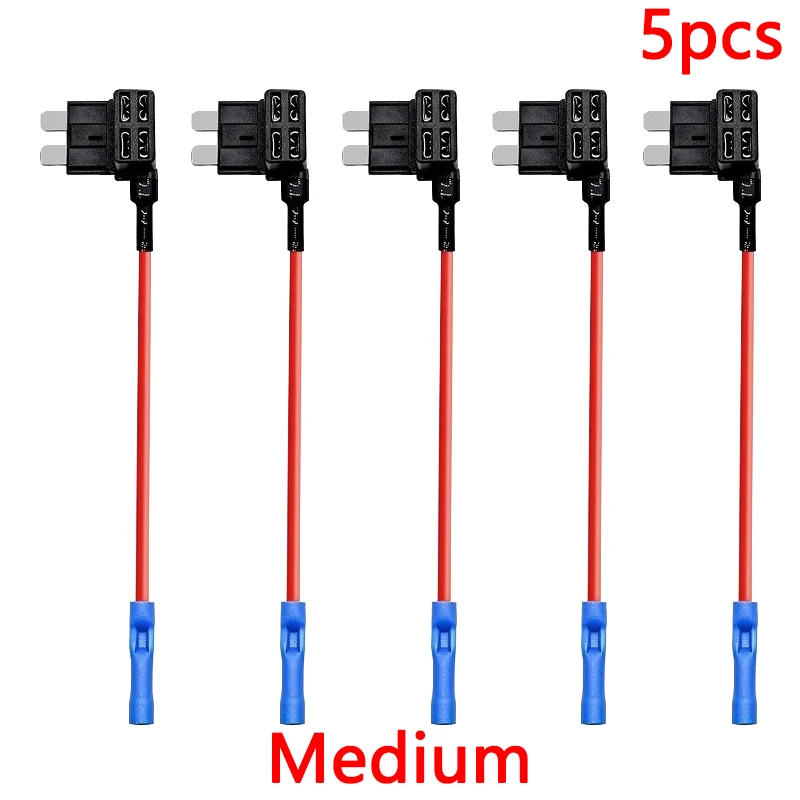 10/5 Stück MINI SMALL MEDIUM Size Auto-Sicherungshalter Add-a-Circuit TAP-Adapter Micro Mini Standard ATM Blade Fuse für Autos, Transporter