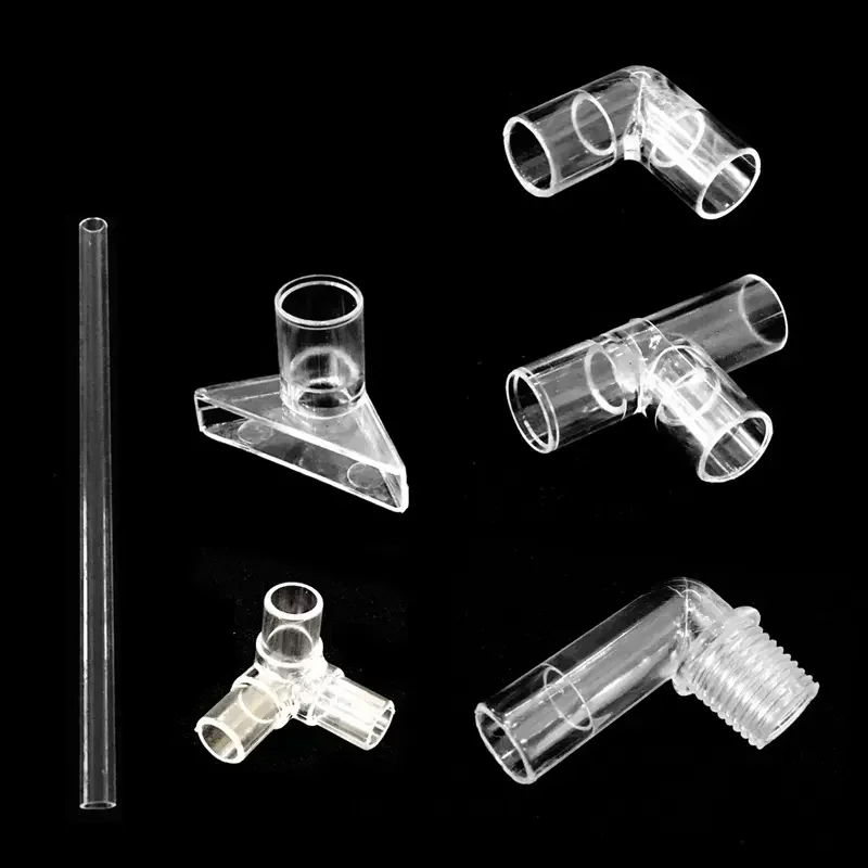 Fish Tank Tube Transparent Inlet And Outlet Adapter Duckbill Right Angle