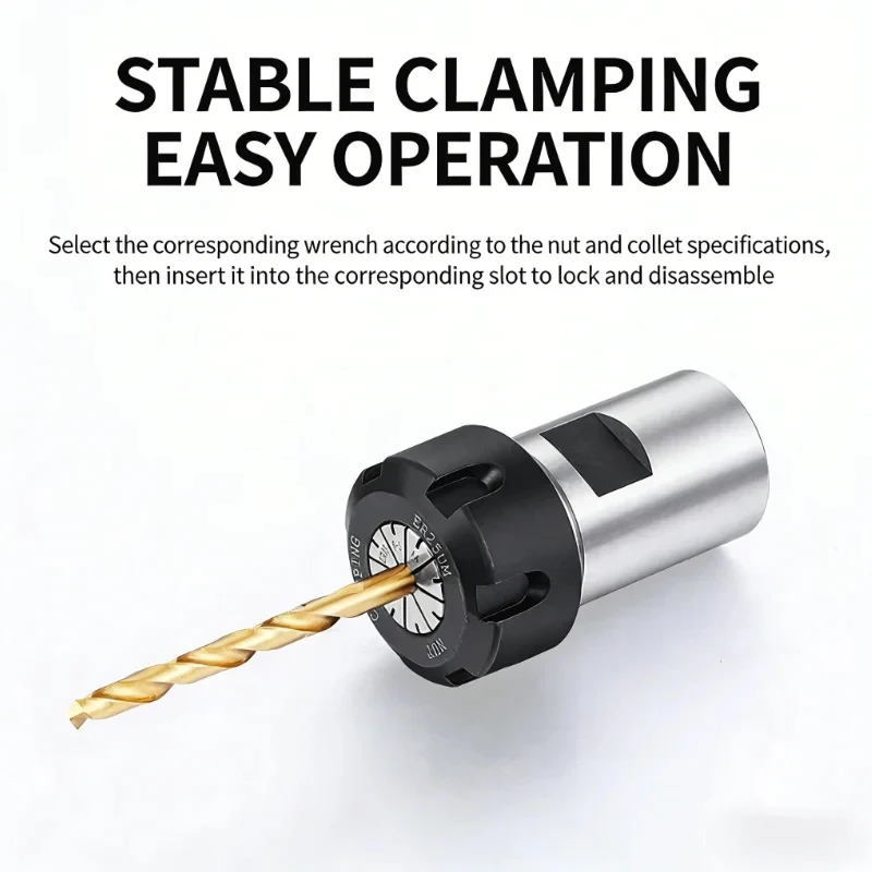 High Precision Drill Chuck ER Chuck B10 B12 B16 B18 JT6 ER11 ER16 ER20 ER25 ER32 Drill Chuck Tool Holder Motor Shaft Tool Holder view 5