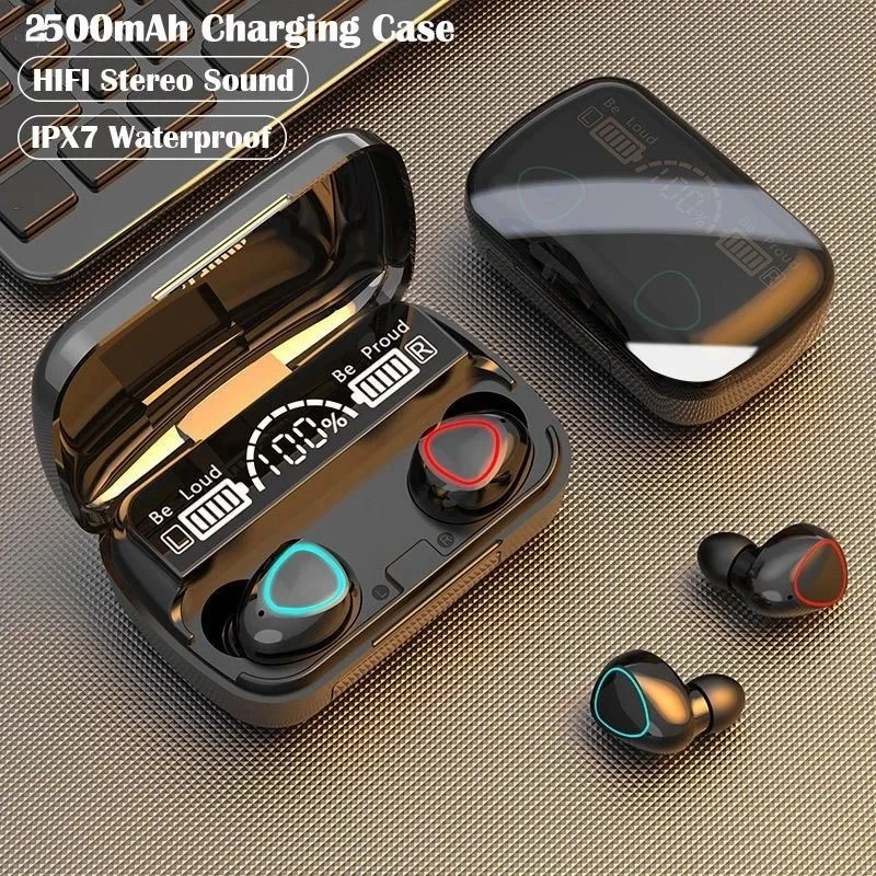 M10 TWS Bluetooth Earphone w/Mic Wireless Stereo Noise Cancelling Sport Waterproof earbuds