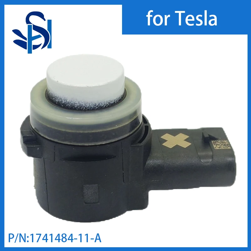 1741484 -11-A PDC Sensore di parcheggio Paraurti Radar ad ultrasuoni Colore bianco lucido per Tesla Model 3 Y 2021-2022