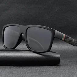 Fashion Square Polarized Sunglasses Men Vintage Plastic Male Sun Glasses Women Stylish Black Sport Shades UV400