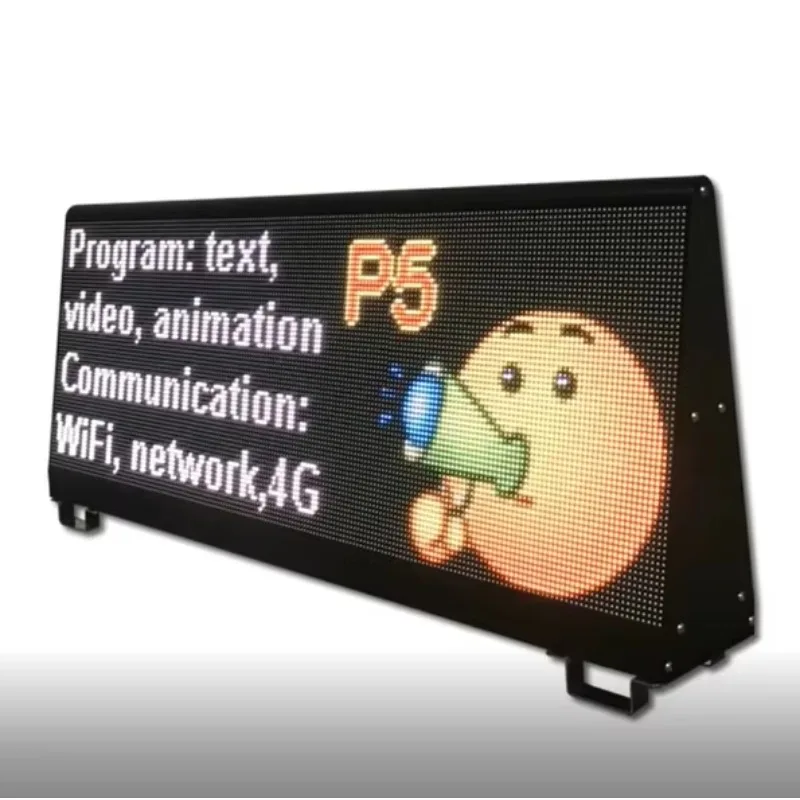 Waterproof Outdoor Car Top LED Advertising Display Screen for Shopping Mall Retail Store Taxi Cars