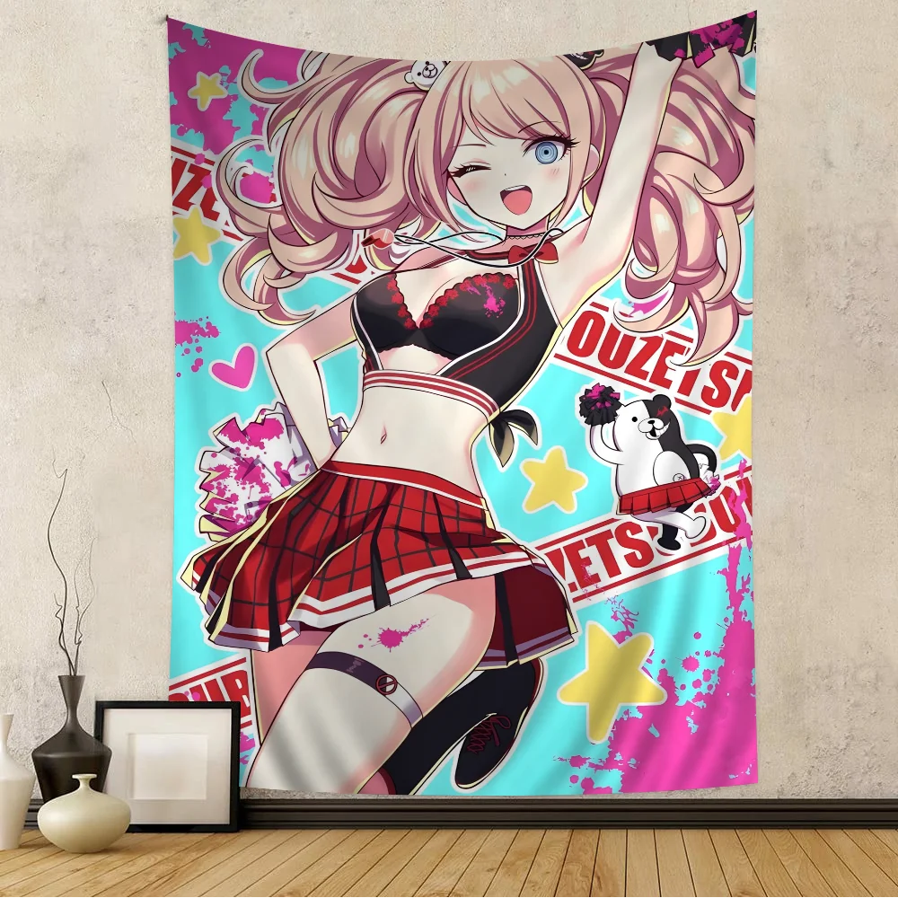 

Classic Anime D-Danganronpa Movie Cartoon Tapestry Art Science Fiction Room Home Decor Art Home Decor