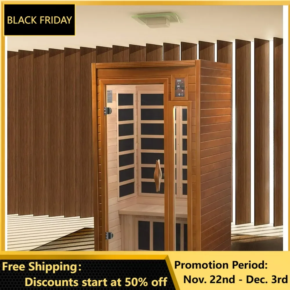 Sauna, Ultra Low EMF (Under 3 MG) FAR Infrared Sauna, Curb Side Delivery, Easy To Assembly, Indoor Saunas Room