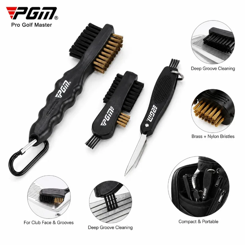 PGM Golf Club Cleaning Kit Microfiber Towel Groove Brush Divot Repair Tool Ball Line Marker Pen Accessories Set SZ009 - view 5