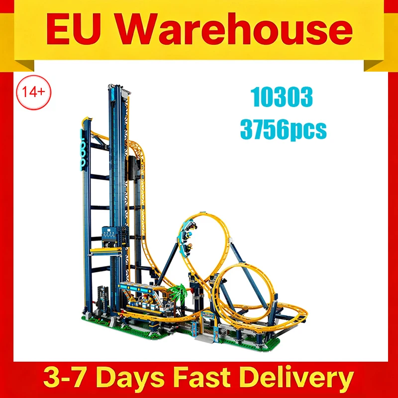 Blocs de construction de dessous de verre en boucle, 3756 pièces, modèle de parc en briques, décoration de salle, cadeaux de noël pour enfants et adultes, compatibles avec l'ensemble 10303