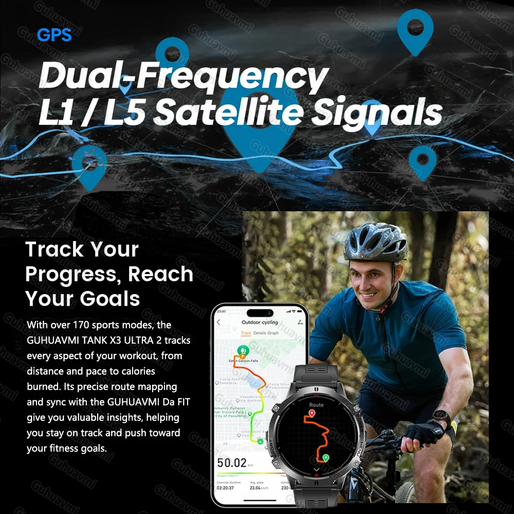 2025 original tanque t3 ultra gps relógio inteligente masculino 10atm à prova dwaterproof água smartwatch hd amoled 1000mah fitness t-rex 3 relógios eletrônicos