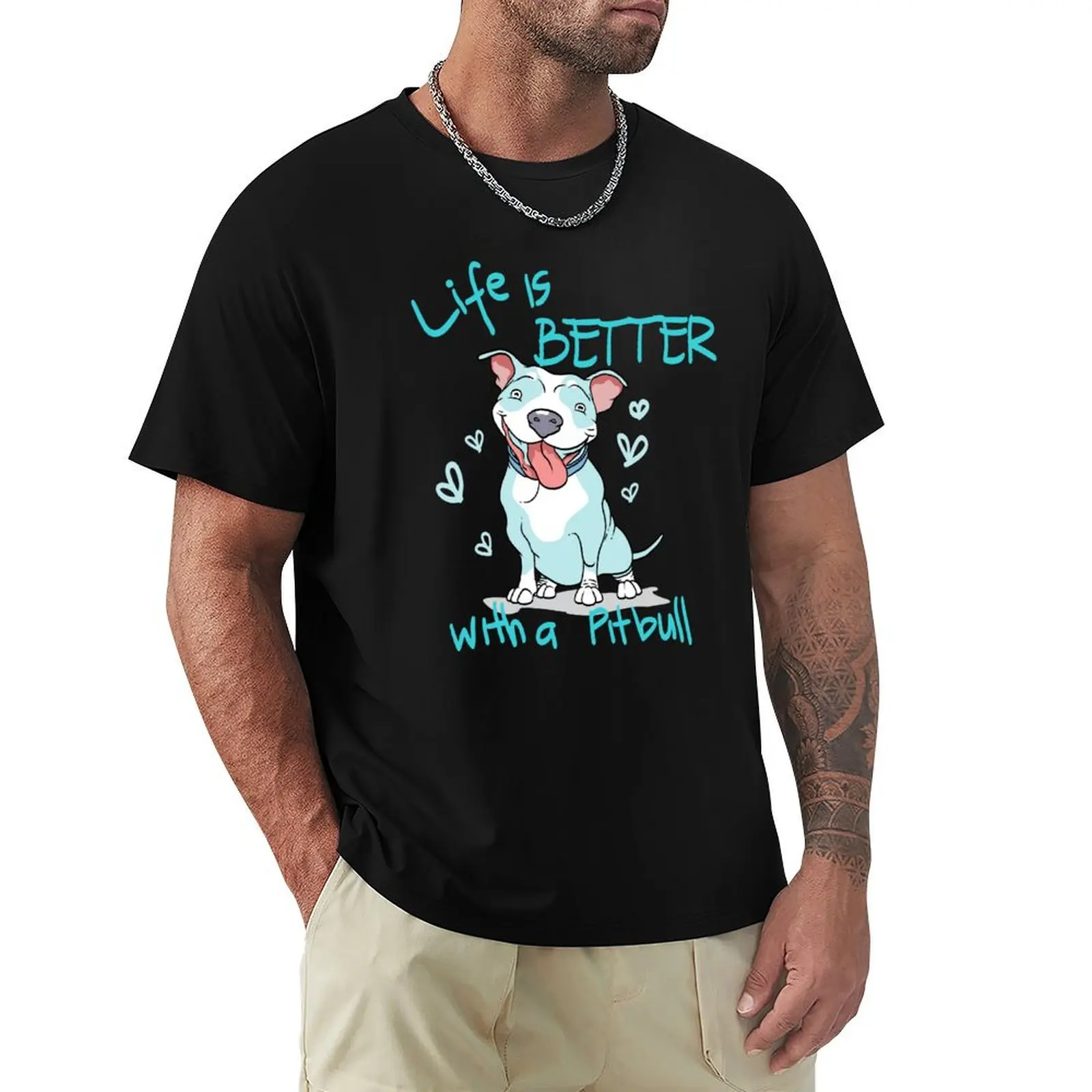 

Funny Pitbull Mom Gift Life is Better With a Pitbull T-Shirt aesthetic clothes customs design your own Men's t-shirts