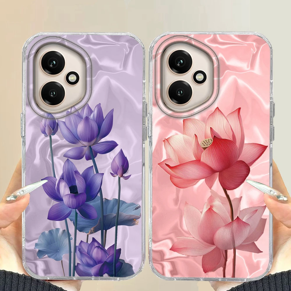 INS لوتس الأزهار الملونة جراب هاتف ل الشرف 400 200 90 الذكية برو Magic7 6 5 70 لايت X9a X9c X9b X8a X8b X6c X7b X7c غطاء