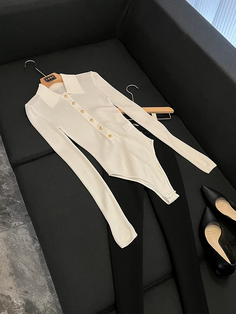 

Faionable Retro ort Knit irt Осень Зима Slim Fit Отложной воротник Женский Busin Casual Sle FY76 Ele Thinming