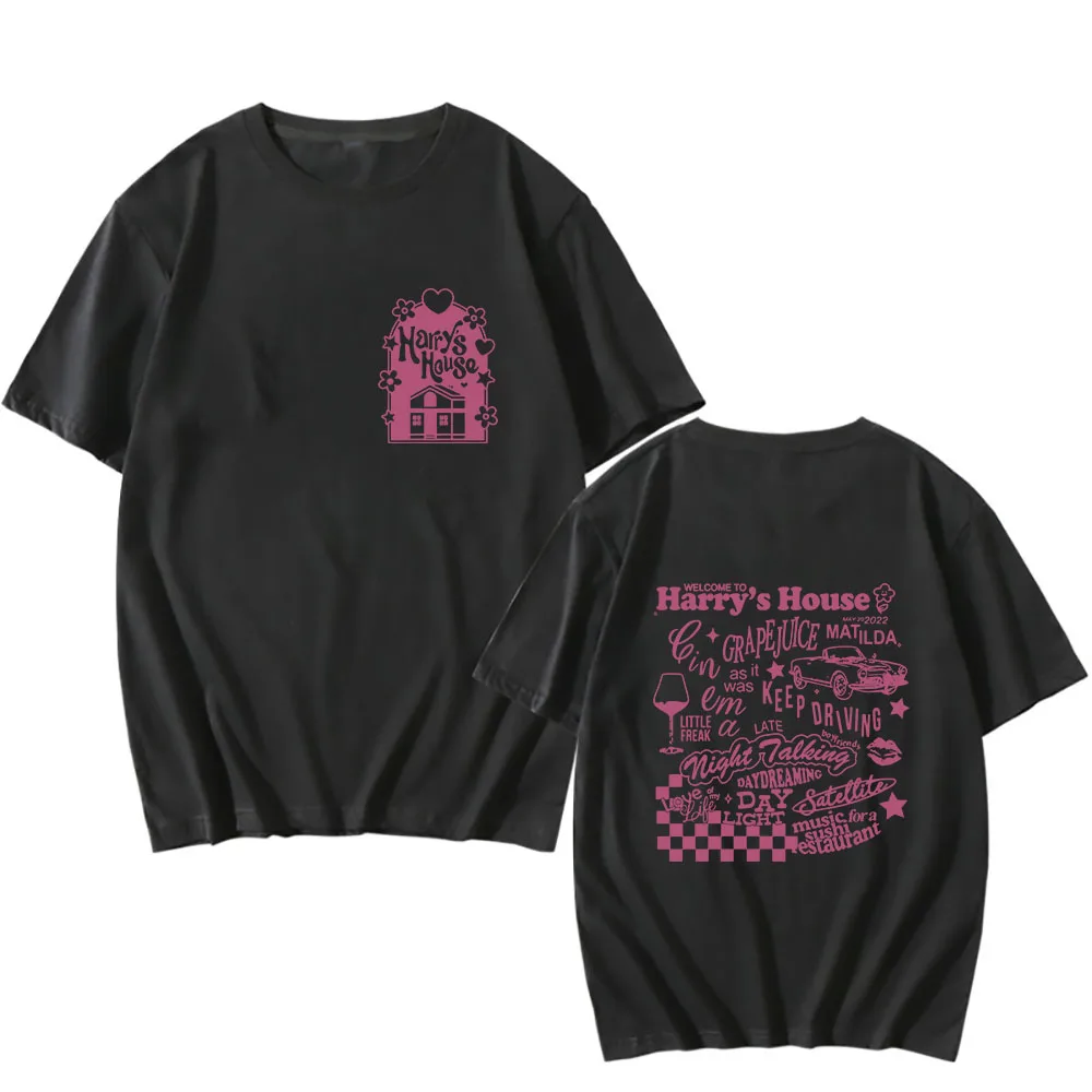 Harrys House Love on Tour Men/women Print Shirts 100% Cotton T-shirt Kawaii/lovely Comic Tops Aesthetic Clothing Short Sleeve