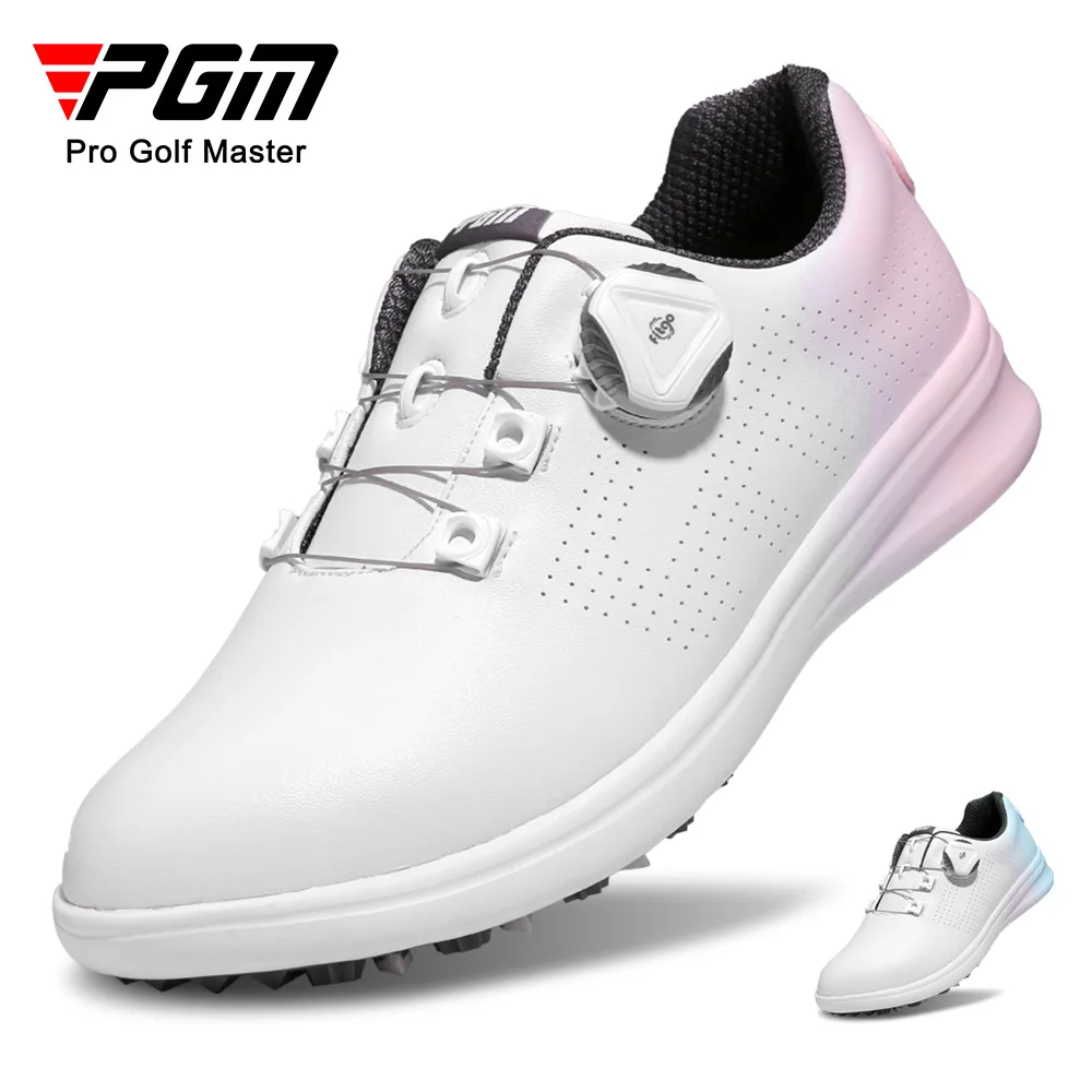 

PGM Women Golf Shoes Waterproof Anti-skid Women's Light Weight Soft Breathable Sneakers Ladies Knob Strap Sports Shoes XZ255