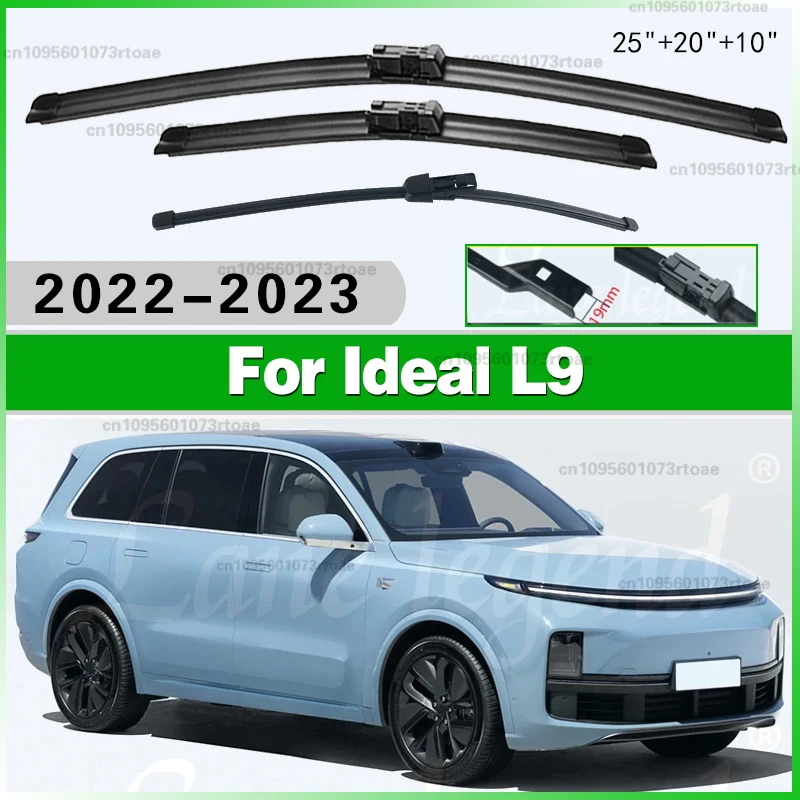 

For Ideal L9 2022 2023 Car Front Rear Wiper Blades Windshield 25"+20"+10" Windscreen Clean Window Rain Brush Car Accessories