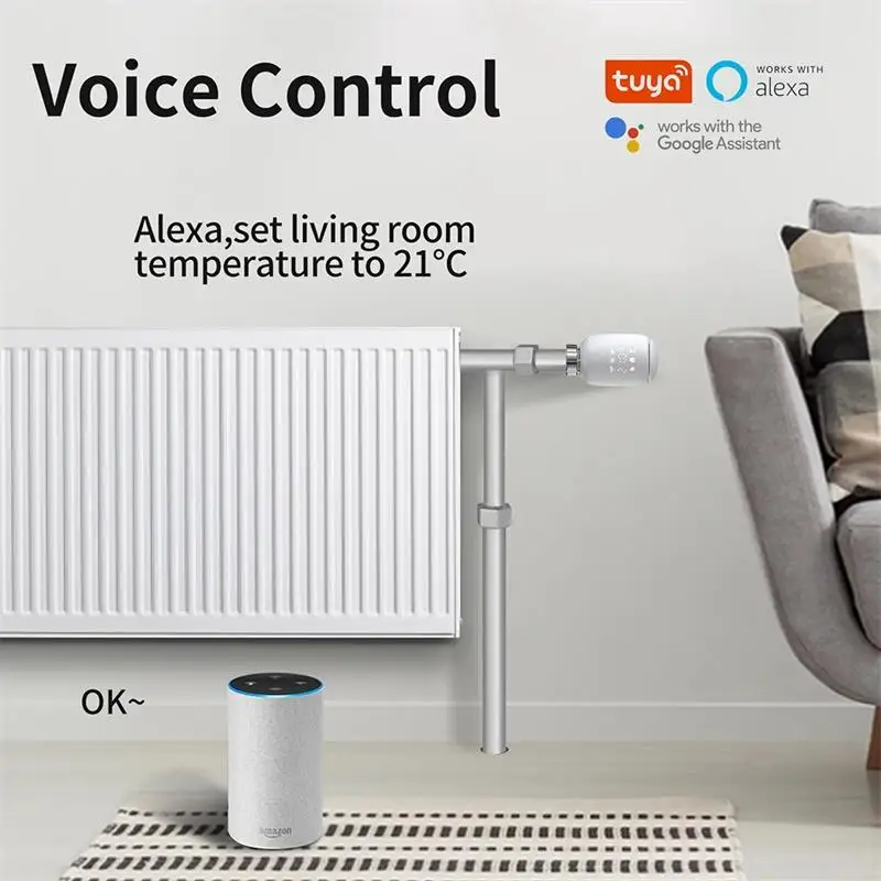 Рисунок 2 - Термостатический клапан радиатора Tuya Zigbee3.0