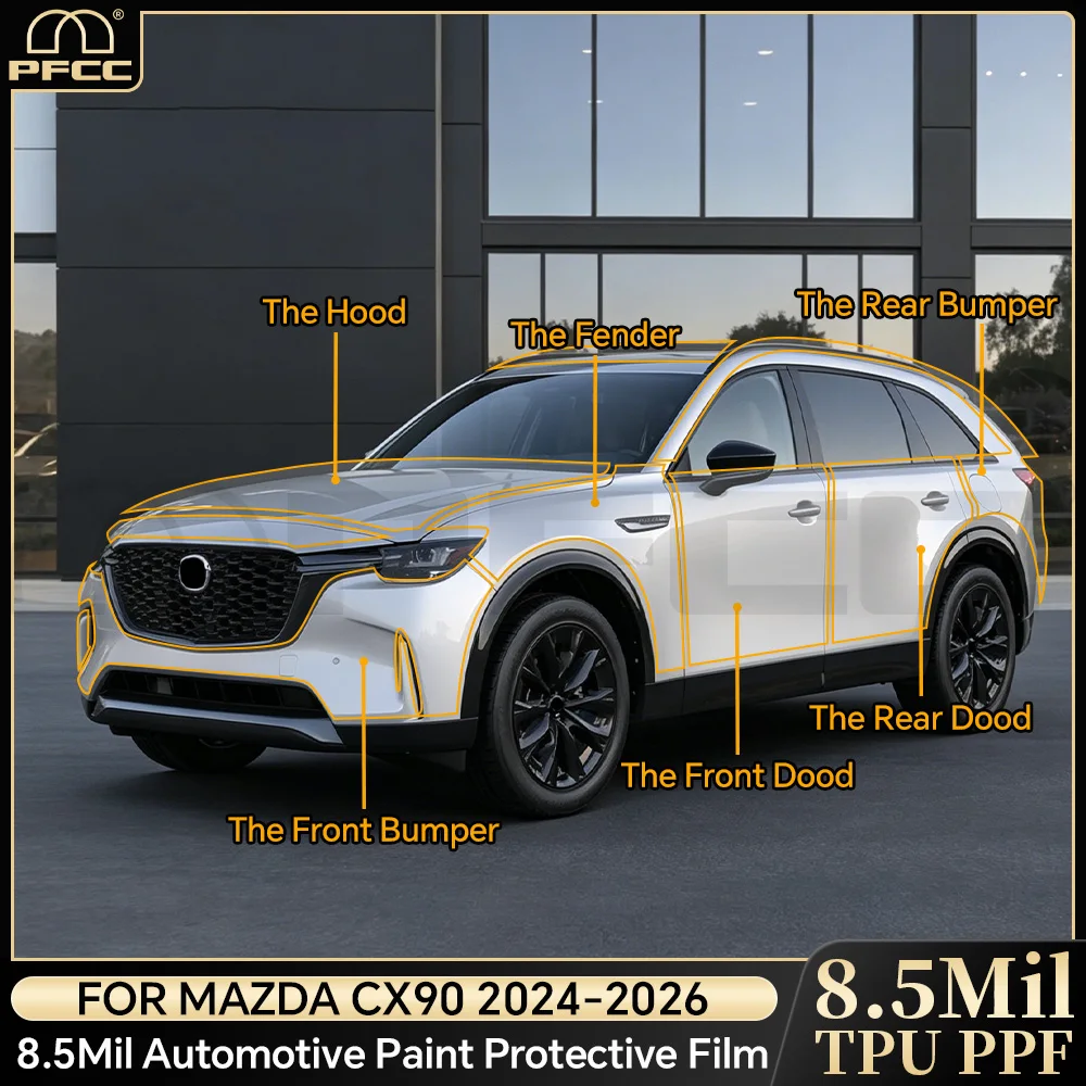 

Car Paint Protection Film Anti-scratch Pre-cut TPU PPF Clear Bra Resistant Kit Repairable Cover For Mazda CX-90 CX90 2024-2026