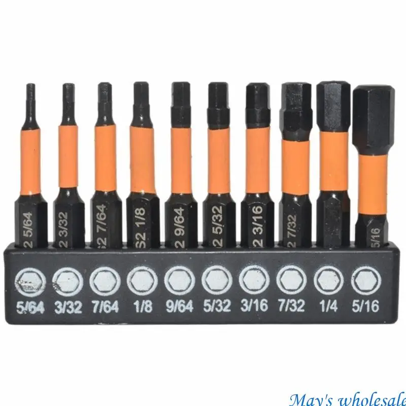 50 mm niezawodne sześciokątne śrubokręta Magnetyczna Bit 1/4-calowy sześciokąt 20pcs/pakiet 448a