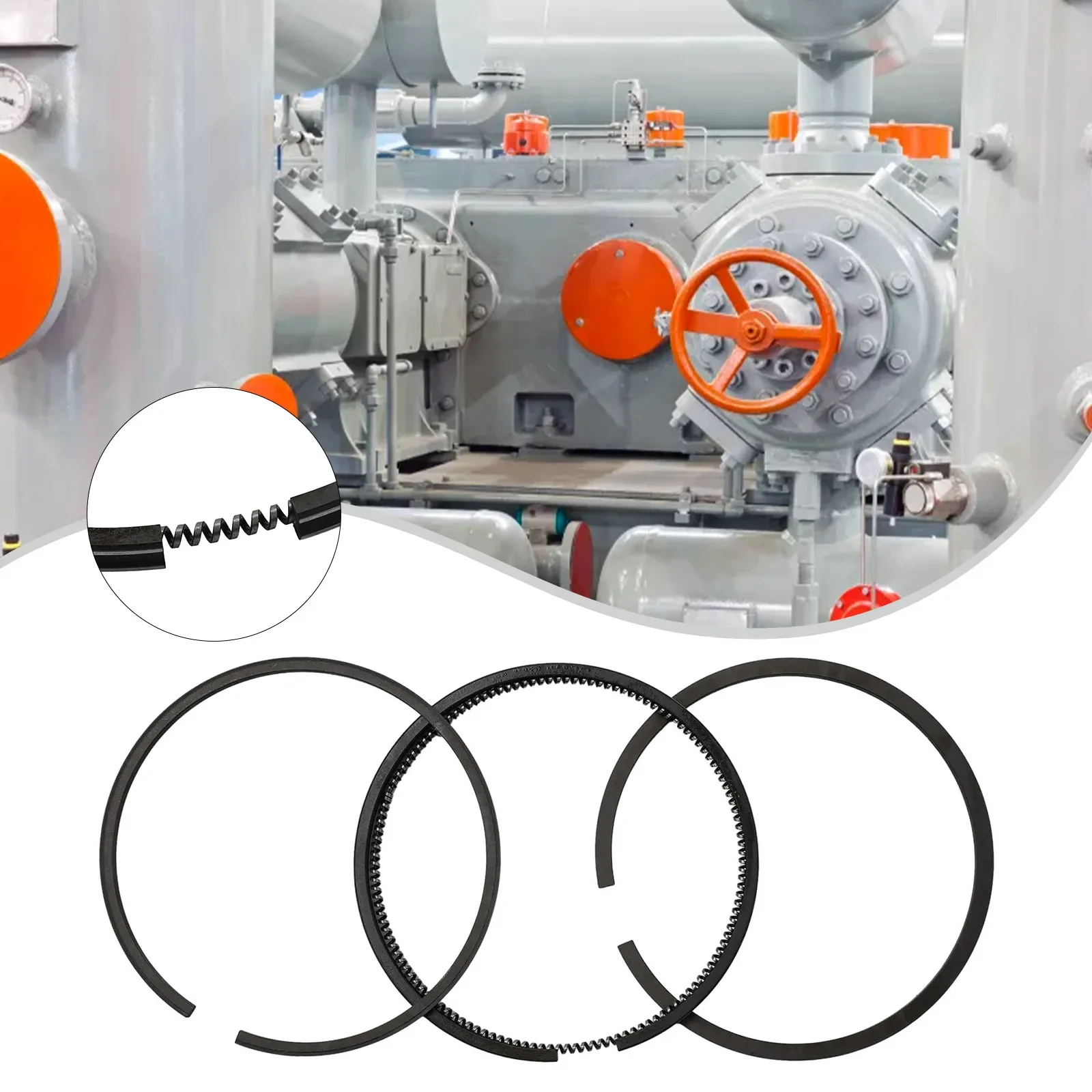 3pcs 42mm/47mm/48mm/51mm/65mm Dia Zuigerveren set Voor Luchtcompressor Pneumatische Onderdelen Balans Ringen