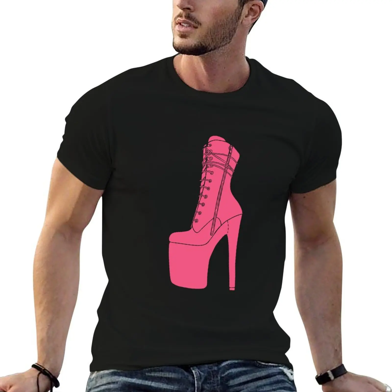 Pole Heels - Pole Dance T-Shirt graphic tee shirt cheap stuff Short sleeve tee men clothings