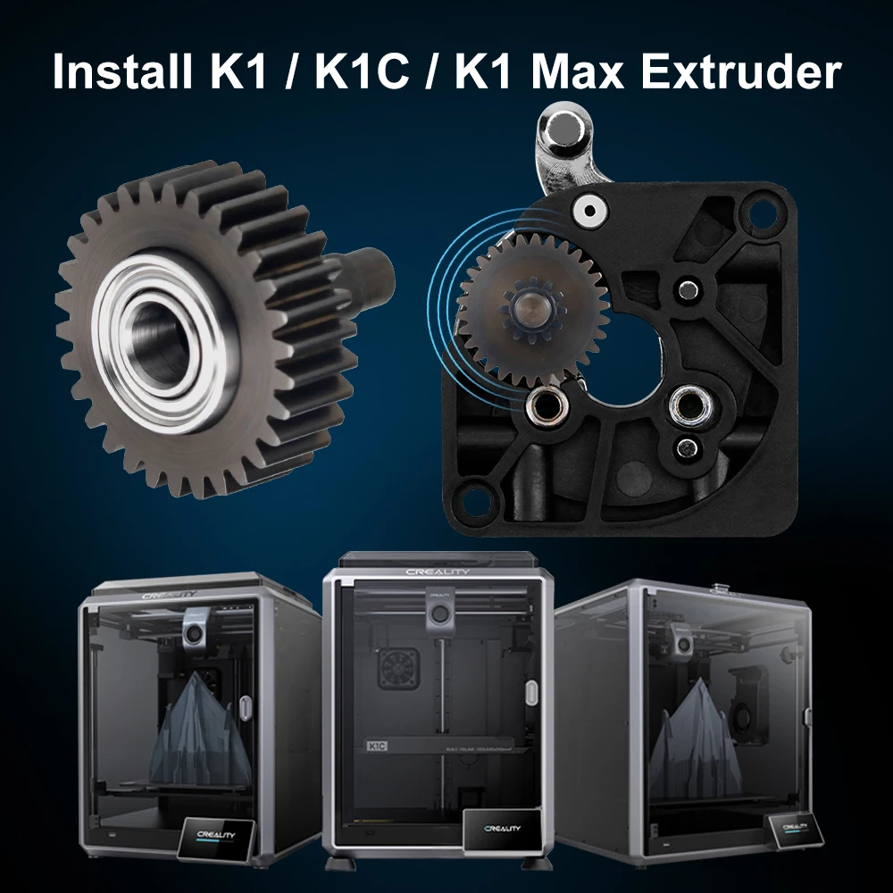 Upgrade-Extruder-Getriebe für Creality K1/K1C/K1 Max, Vollmetall-Filamentgetriebe, 3D-Druckteil, verschleißfest – Detail 2