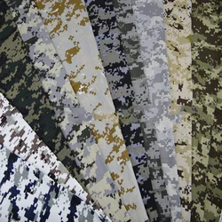 Camouflage Fabric Pure Cotton Twill By The Meter for Clothes Pants Coats Sewing Printed Woven Textile Summer Medium-thick Green