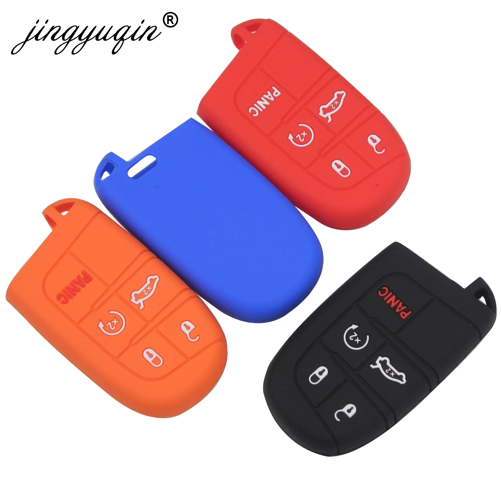 jingyuqin 50x 5 Button Smart Key Case Silicone Cover For Jeep Compass/Grand Cherokee Car Styling