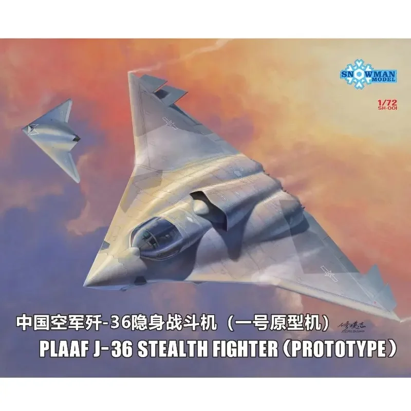 SNOWMAN SH-001 1/72 Plaaf J-36 Stealth Fighter (Prototype)Assembly Model Kit