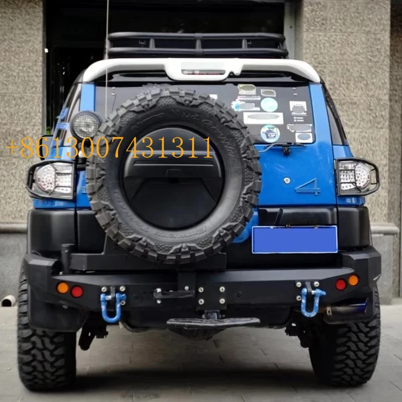 toryHigh Quality Iron Material Car Rear Bumper with Tire Bracket Installation Rear Anti-collision Bar Cruiser