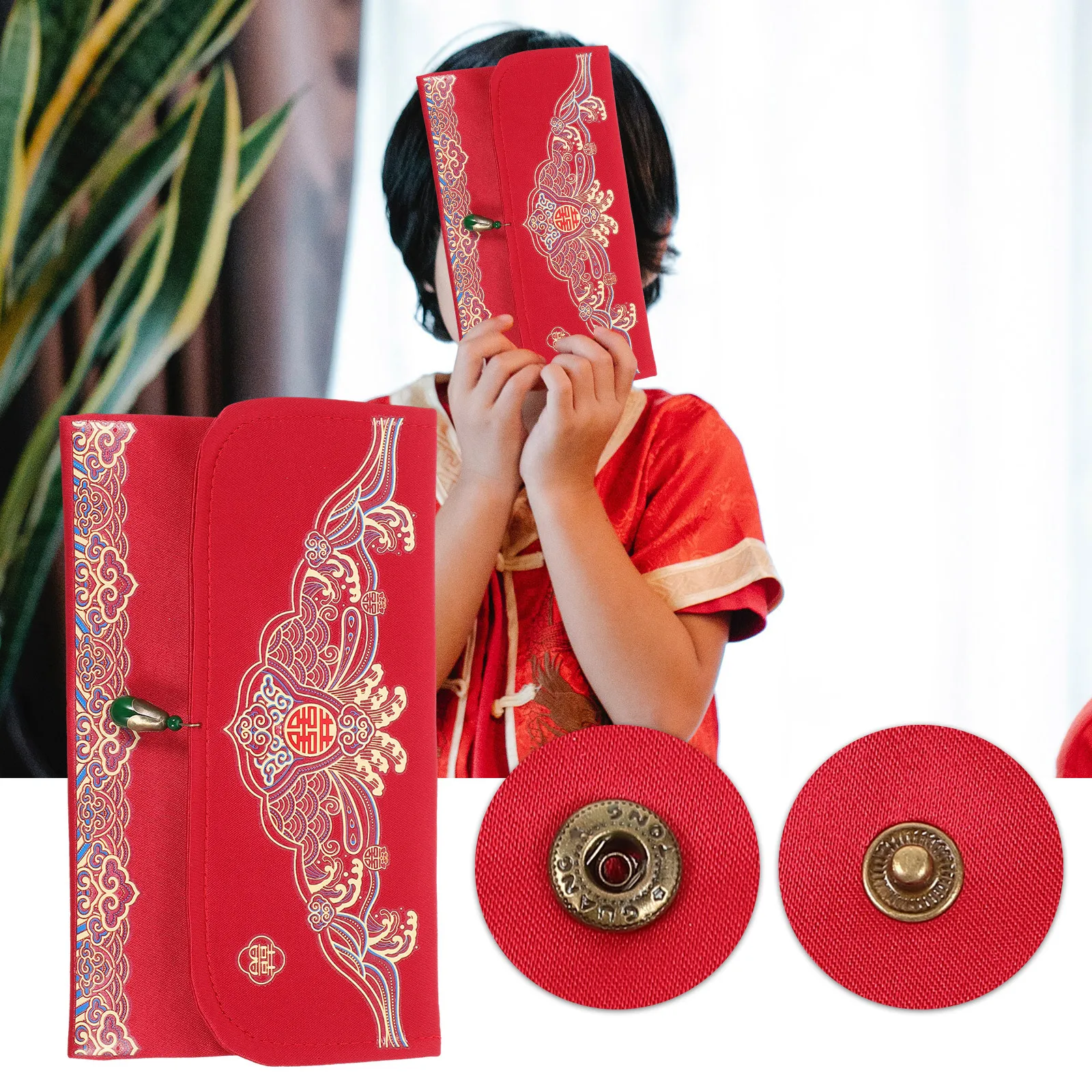 

Chinese Red Envelope Brocade Wedding Lucky Money Packet Sturdy Wedding Decor Red Envelopes Chinese Style