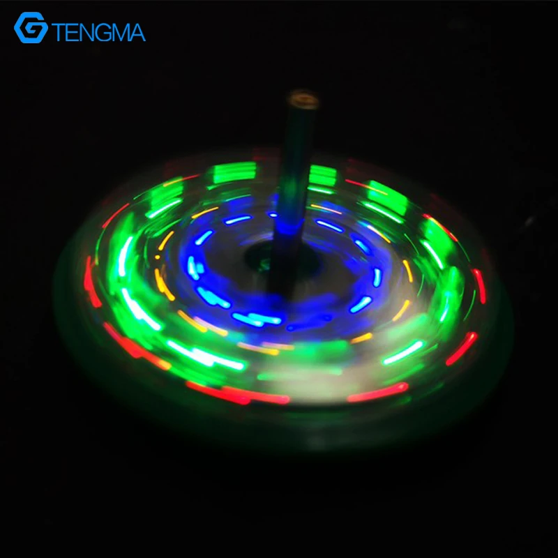 DIY Electronic Kits LED Gyroscope DIY Soldering Kits Flashing Colourful Lights Circuit Board Soldering Practice Fun Loose Parts