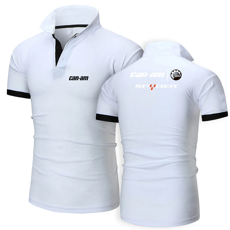 Can Am Team Spyder Motorcycles New Polo 2024 Summer Fashion Men's Comfortable Short sleeved Top Clothing Business Casual T-shirt