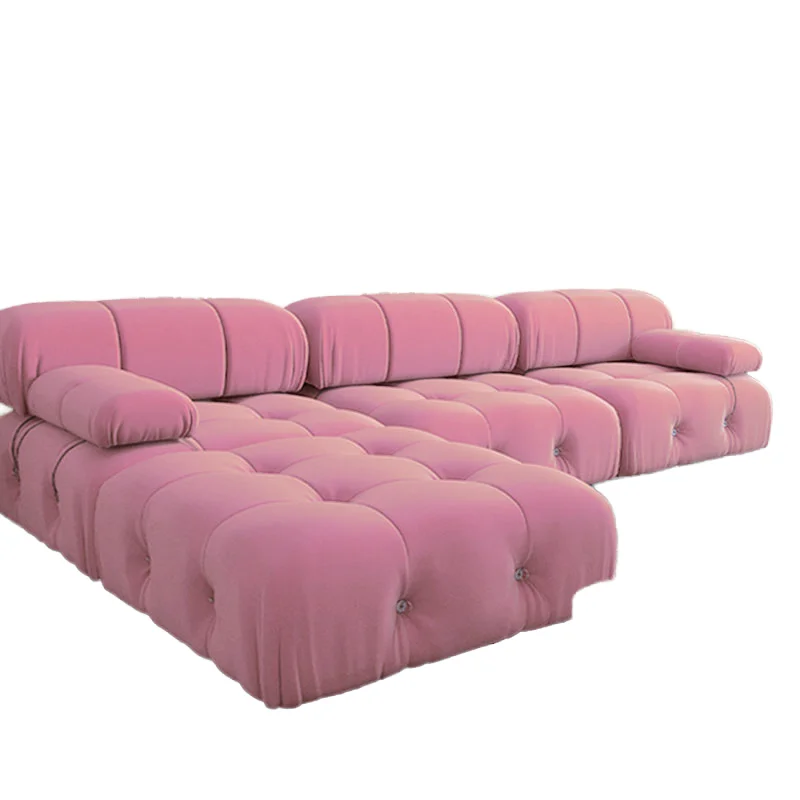 

Villa Contemporary Fabric Sectional Sofa Big Comfortable Solid Wood Frame Furniture for Hotel or Apartment Living Room Use
