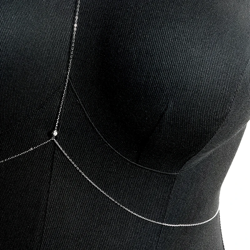 Smyoue 3mm Bubble Full Moissanite Body Chain for Women Swimsuit Bikini Accessories Lab Diamond Real 925 Pure Silver Jewelry GRA
