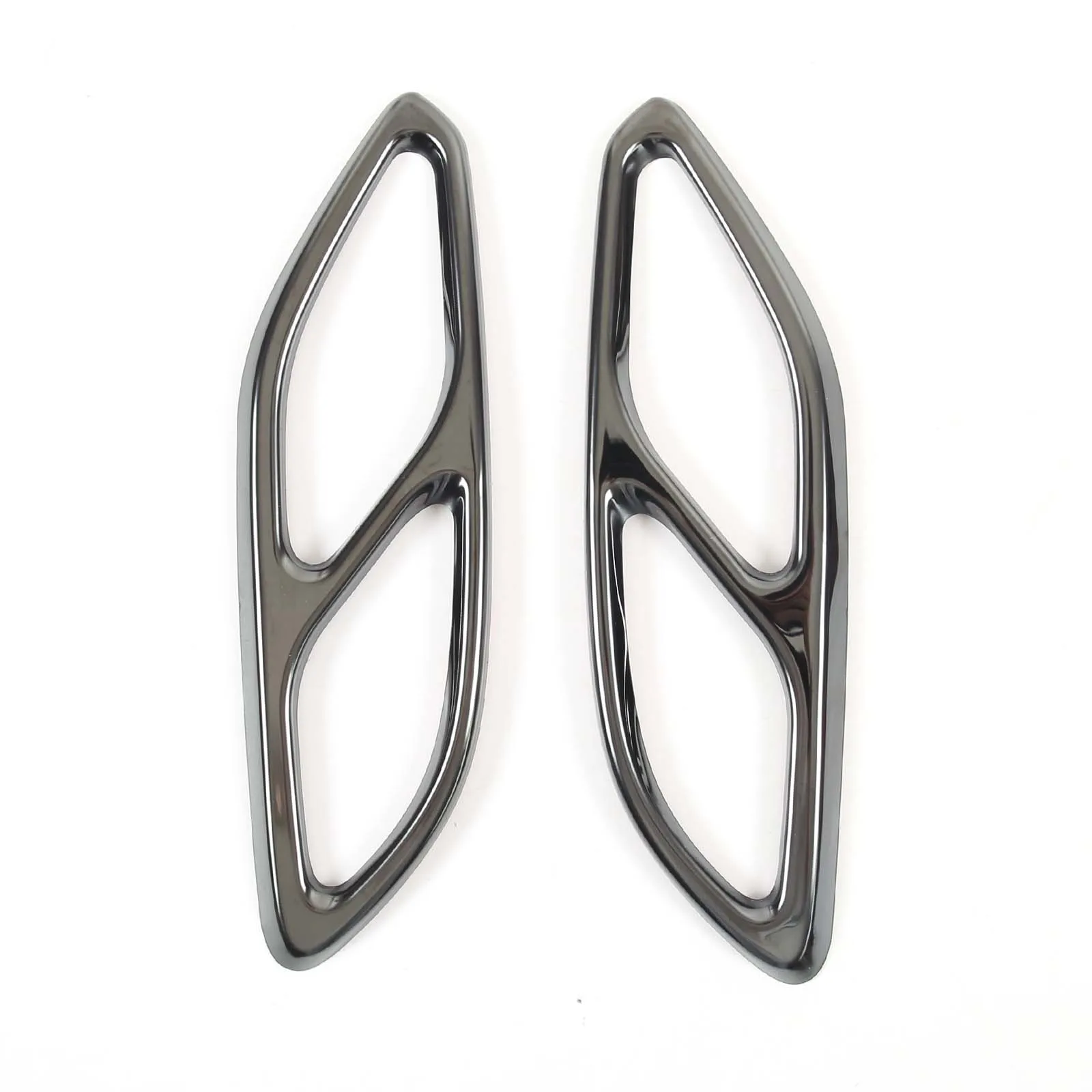 Upgrade AMG Style Quad Exhaust Trim For Mercedes CLA 200 220 250 C118 2020-2023 Gloss Black Stainless Steel Tailpipe Cover 2Pcs