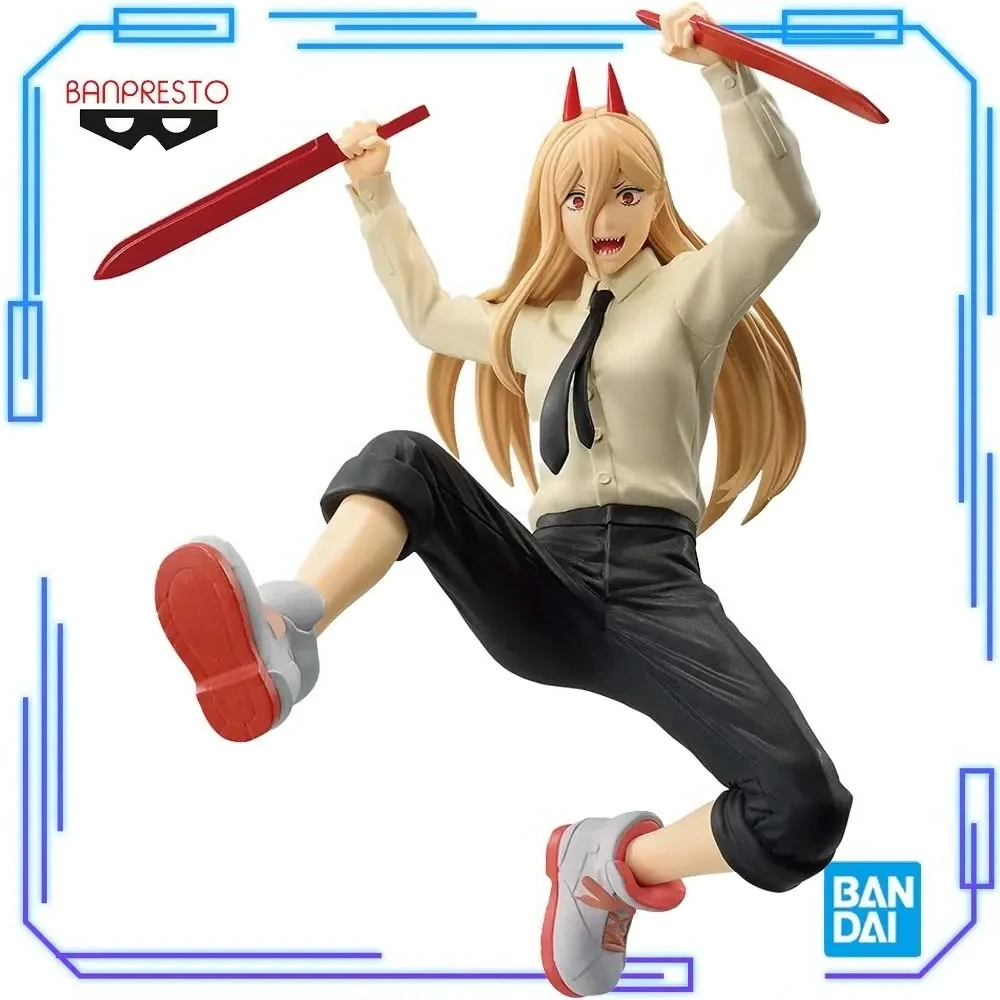 

In Stock Bandai Original Genuine Banpresto Chainsaw Man Vibration Stars Power Ⅱ 12cm Anime Girl Collection Model Toy Figure Gift