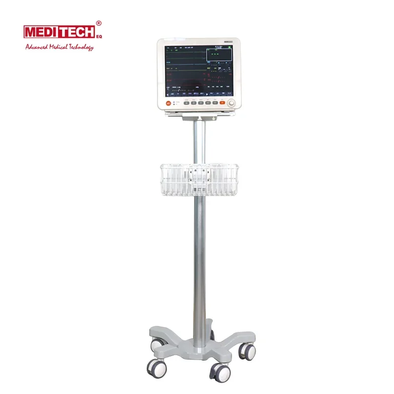 High Quality Portable Hospital Patient Monitor Trolley Stand Monitor Cart