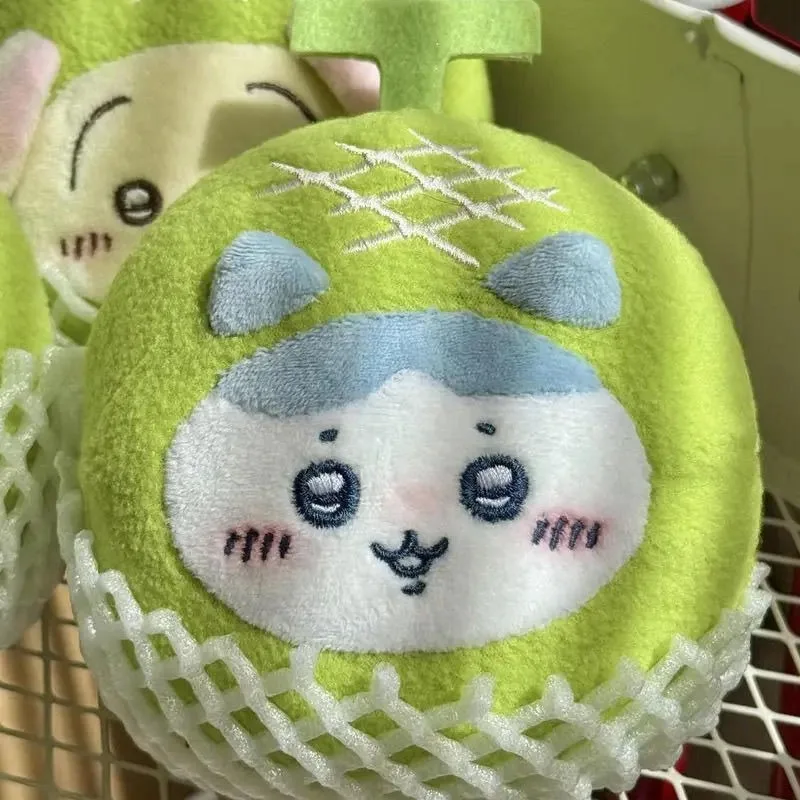 새로운 귀여운 치이카와 하치와레 우사기 칸탈루프 봉제 인형 카와이 펜던트 애니메이션 만화 데스크탑 장식품 선물 달콤한 선물