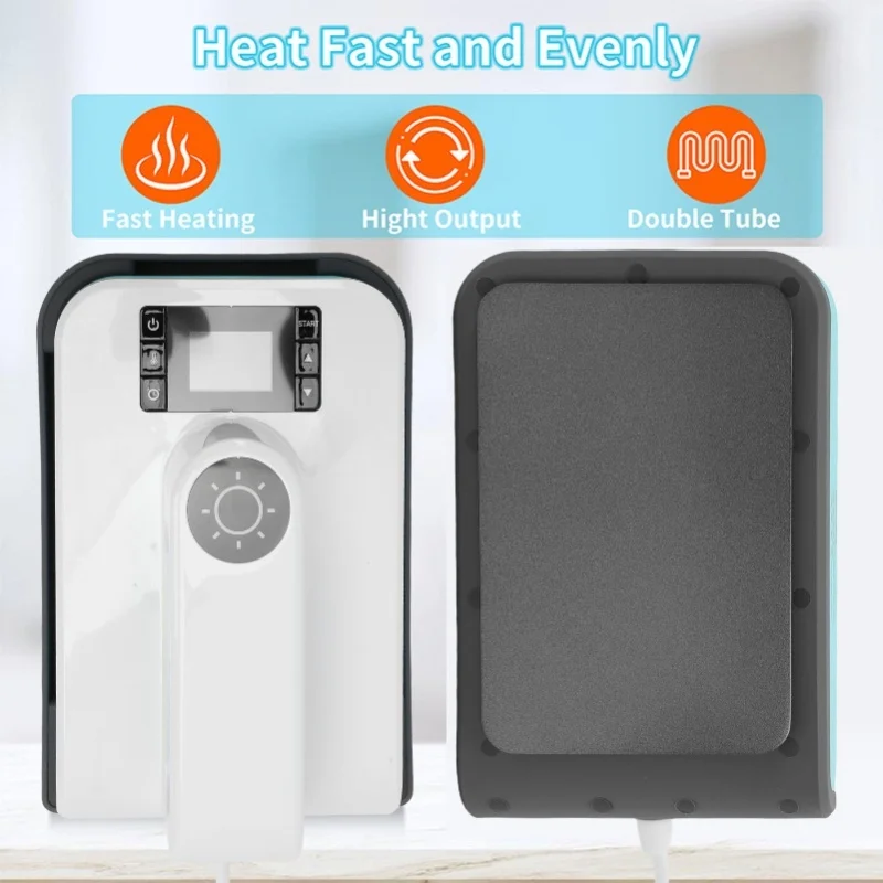 330W Mini Heat Press Machine 100-205℃ Adjustable Handheld Iron For T Shirts Handbags Pillows Aprons 110V/220V