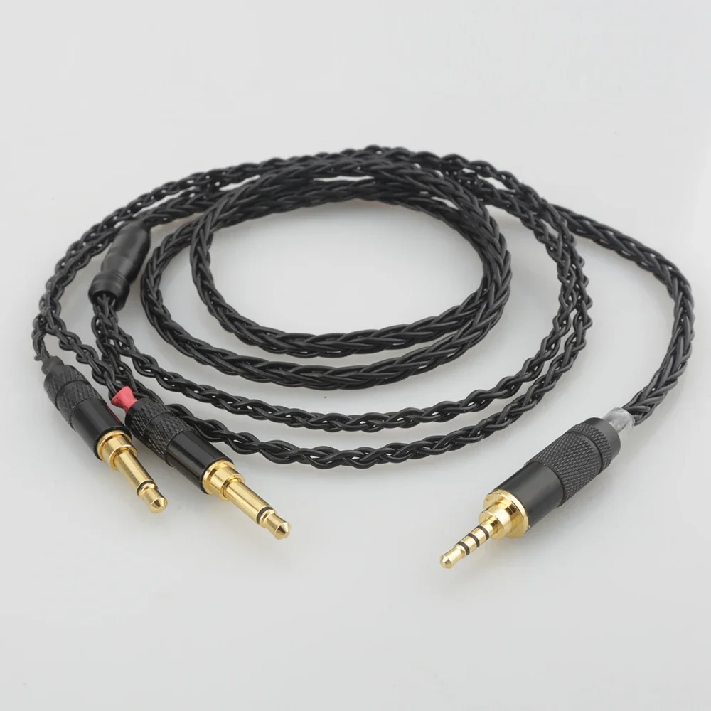 Audiocrast 8 النوى 2.5/3.5 مللي متر/4.4 مللي متر XLR 4pin ذكر كابل ترقية متوازن لسماعة دينون AH-D7200 AH-D5200 d9200