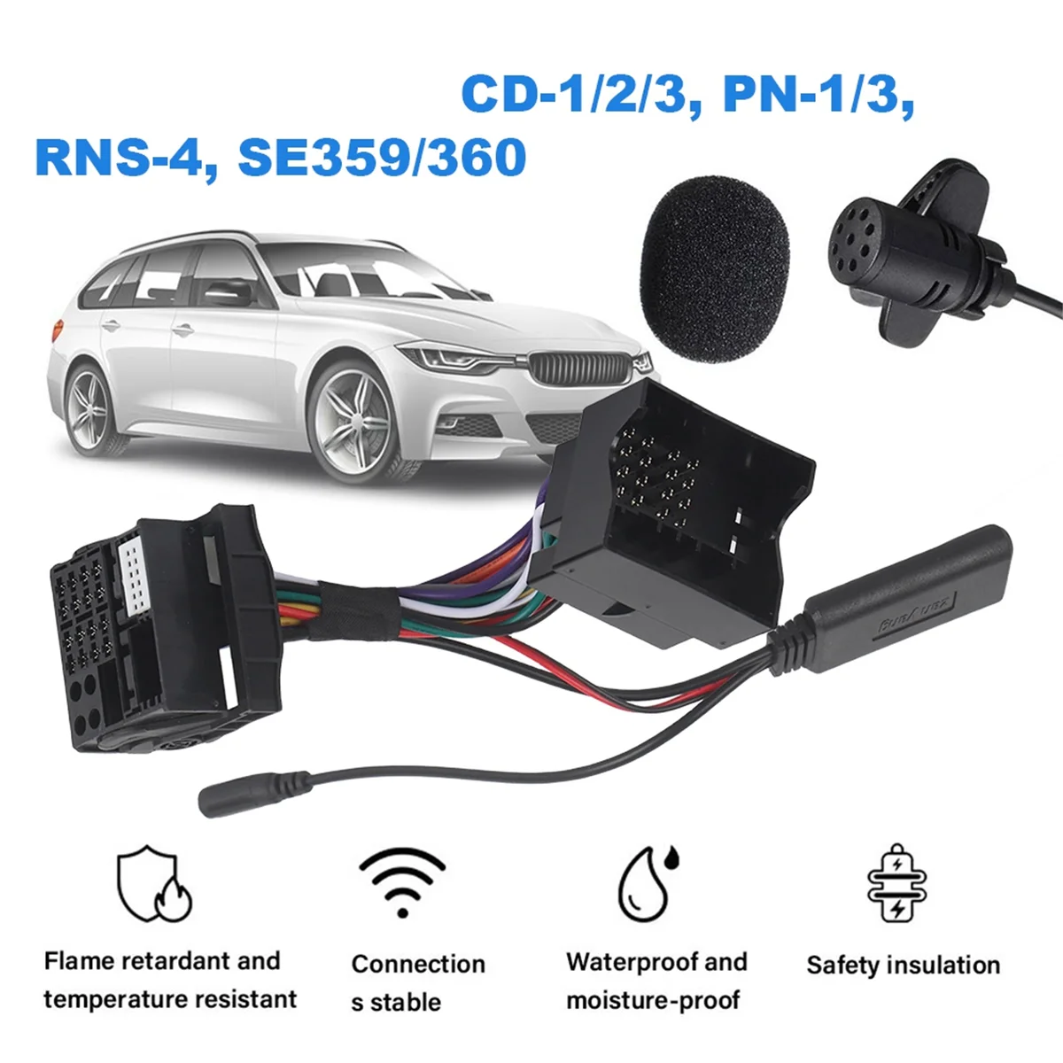 Car Radio Audio Music Device Bluetooth 5.0 Handsfree Aux Adapter RCD510 300+ 310 RCD210 for Volkswagen Skoda