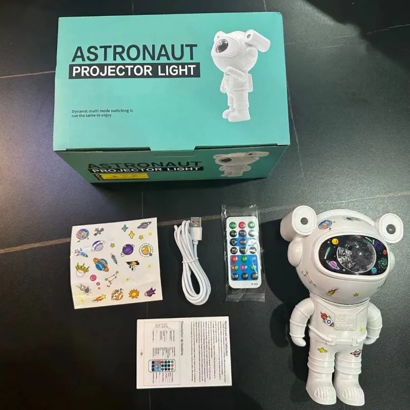 Sticker DIY Astronaut Galaxy Star Projector Bluetooth music Night Light Sky Nebula Lamp For Children Gift Bedroom Decorative