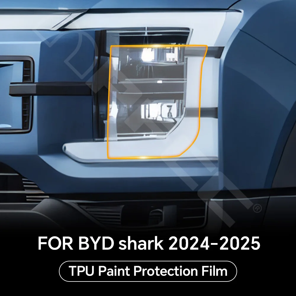 

For BYD Ute Shark Base 2024 2025 Headlight Rearview TPU Protection Film Anti-scratch Pre-cut Clear PPF Resistant Invisible Cover