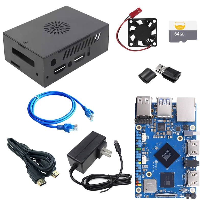 Brand New and Original Orange Pi 5 Pro Standard Combo Kit Comes with a Power SD Card case Optional 4GB 8GB 16GB